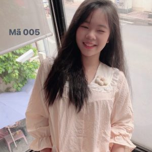 Đồ ngủ cổ bèo lụa tơ tằm  Mã 005